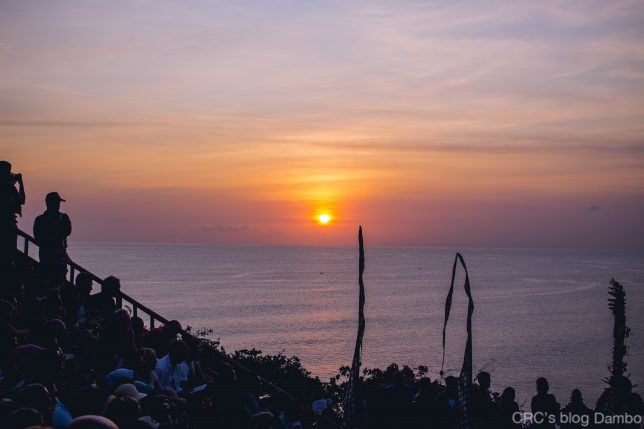 インド洋に沈んでいく夕日