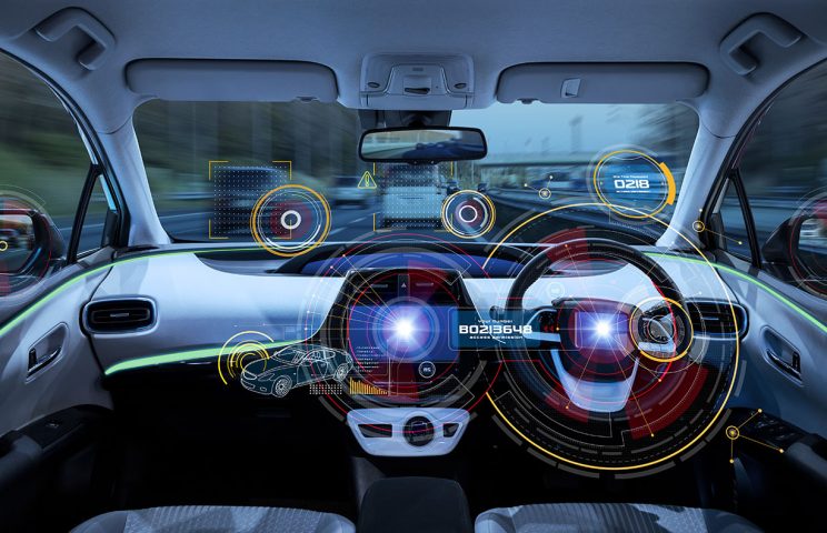 (10)Head Up Display：フロントガラスに速度やナビ情報などを表示する